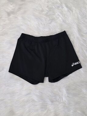 Asics Women's Black Athletic Running Shorts with Logo